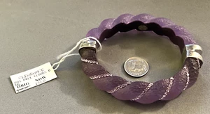 Brazalete Brazalete Raro SIS SIMONE I. SMITH Cristal Púrpura Lucita Esterlina Bisagras - Imagen 1 de 9