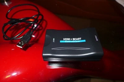 Scart zu HDMI auf Konverter Wandler AV Scaler Converter Adapter 1080P HD - Bild 1 von 3