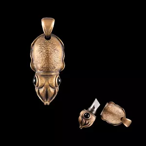 Cuttlefish Box Opener Pendant Necklace Cute Box Cutter Squid Jewelry for Adult - Picture 1 of 13