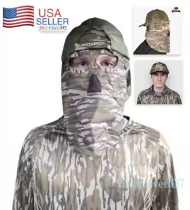 QuikCamo® Cap Mossy Oak Camo Face Mask Hat For Hunting Camouflage Adjustable Siz - Picture 1 of 7