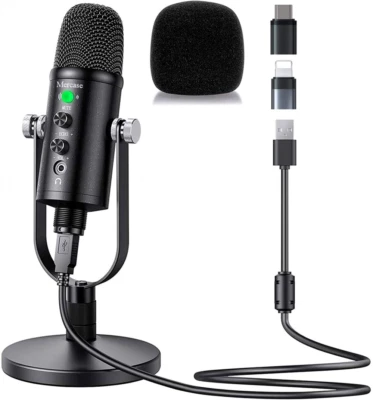 Mercase USB Condenser Microphone Compatible with... - Image 1 of 4