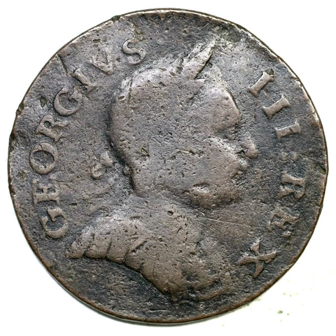 1775 V 4-75A R-4 Machins Mills Colonial Copper Coin Cover