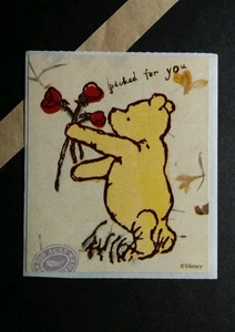 WINNIE THE POOH PICKED JUST FOR YOU ROSES FLOWERS VTG 2.5X3 STICKER - Picture 1 of 1