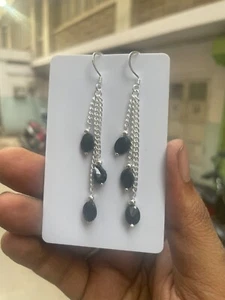 Orecchini fatti a mano in argento sterling 925 con pietra preziosa spinello n... - Foto 1 di 10