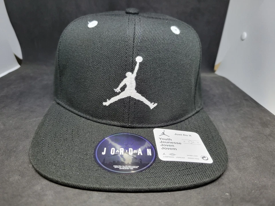 Michael Jordan Youth Size Black Cap SnapBack Hat Air Jordan Youth Size