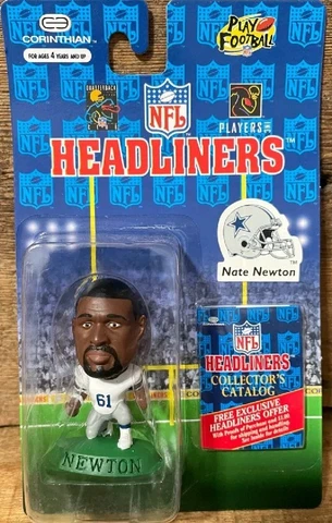 1996 Corinthian NFL Headliners Collectible Figure Cowboys Nate Newton NIB Cover