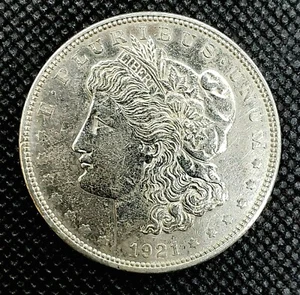 {Monedas de Estados Unidos 1921 dólar de plata Morgan/ 90% sil./ ¡Excelente estado sin circular!} - Imagen 1 de 2