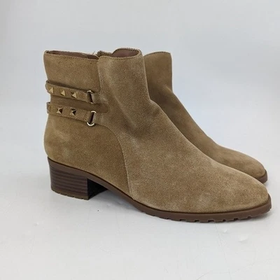 ANNE KLEIN Botas Mujer 9.5 Marrón Tostado Caleb Gamuza Tachonadas Botines Tobillo Foto 1 de 4
