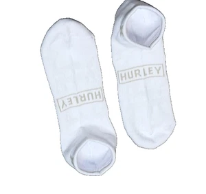Hurley ein Paar gepolsterte tief geschnittene Socken weiß & hellbraun Herren 8-12 - Bild 1 von 3