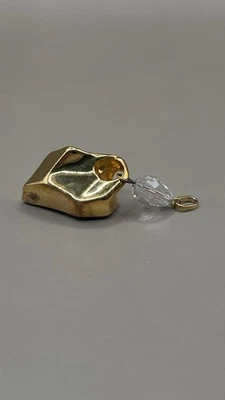 Robert Lee Morris RLM Colgante Latón Cristal Grueso Abstracto Modernista Foto 1 de 4