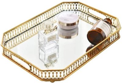 Bandeja Espejo Tocador Perfume - Organizador Decorativo Duradero para Cómoda, Dormitorio... Foto 1 de 4