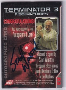 Terminator 3 Rise of the Machines 2003 A3 Stan Winston,autograph Special Effects - Picture 1 of 2