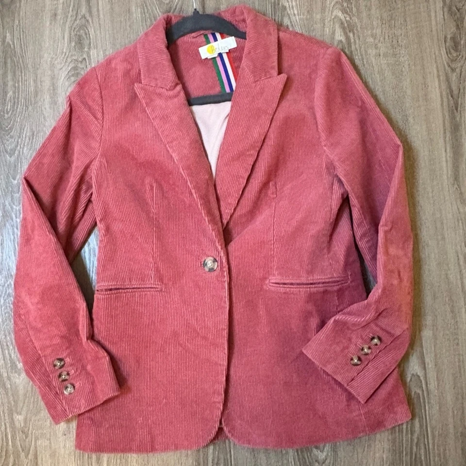 Boden Corduroy Blazer – Women’s 6P Petite Pink - Image 1 of 4
