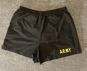 Men’s US Army Physical Training Uniform Lined Trunks Shorts 5” Inseam Sz Large - Picture 1 of 13