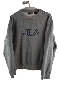 FILA Grey Sweatshirt size M Mens Crewneck Pullover Jumper Casual Outdoors - Picture 1 of 8