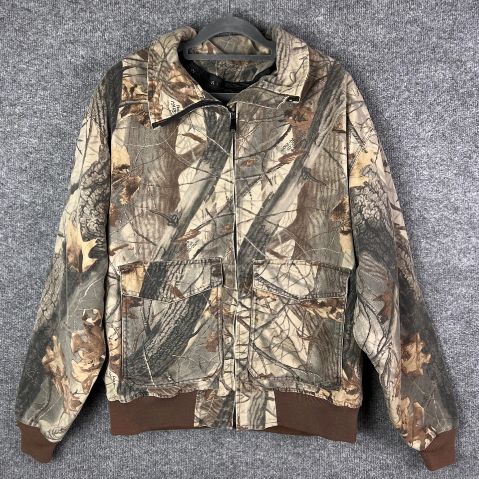 Chaqueta de Caza Camuflada De Colección RedHead Para Hombres Cremallera Completa Realtree Maderas Duras XL-Grande Foto 1 de 4