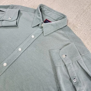 Untuckit Hemd Herren Medium Strick Oxford Knopfleiste Grün Coolmax Stretch - Bild 1 von 11