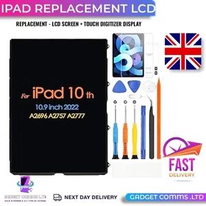 iPad 10th Gen Generation 2022 10.9" A2757 A2696 Replacement LCD Display Screen - Picture 1 of 1