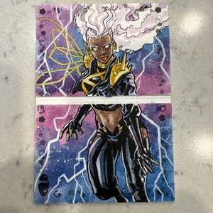 Upper Deck Marvel Premier 2021 - 2 Pannelli - Tempesta - Carta Schizzo - Leon Braojos - Foto 1 di 2