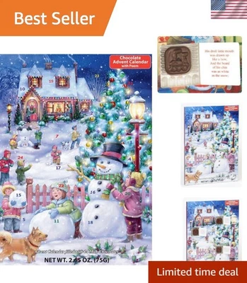 Countdown to Christmas with Snowman Chocolate Advent Calendar - 2.65 OZ - Image 1 of 4