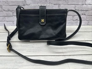 Vintage Used Lucky Brand black leather purse crossbody RN #80318 CA#56897 - Picture 1 of 7