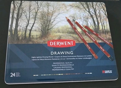 Derwent DRAWING Pencils 24 Tin Set Brand New Sealed  - Image 1 of 2