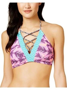 Bikini botánico cuello alto para mujer Hula Honey rosa D/DD nailon - Imagen 1 de 2