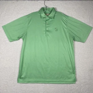Donald Ross Herren M Polyester grün kariert bestickt Kurzarm Golf Polo - Bild 1 von 5