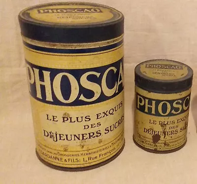 PHOSCAO DEJEUNERS SUCRES PARIS  LOT 2 BOITES ANCIENNES PUBLICITAIRES ANNEES 1930 - Photo 1/4