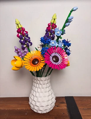 Vase for Lego Bouquet Flowers - Dried Flower Vase - 3D Printed Vase - 6 Colours - Image 1 of 4