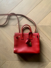 100% Authentic Saint Laurent Sac de Jour Nano Bag red Grained Leather $2850
