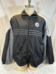 Pittsburgh Steelers Windbreaker Jacket Mens XL NFL Reebok Sports Illustrated SI - Picture 1 of 6
