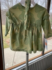 Baby Girls St. Patrick's Day 3 Piece Outfit Sz 3M Dress Headband Bloomers - Picture 1 of 3