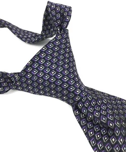 Robert Talbott Best of Class Silk Tie Mens Purple Silver Necktie USA 58L 3.75W - Foto 1 di 12