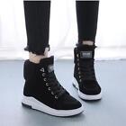 Women Ankle Boots Warm Plush Sneaker Flats Lace Up Short Snow Boots Winter Boots
