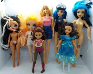 7 Doll Lot Rainbow High, lol, Lucky, Disney, Monster, Barbie - Picture 1 of 17