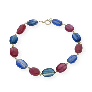 Pulsera Rubíes Zafiros Oro Complementos de Mujer Joyería de Moda - Imagen 1 de 4