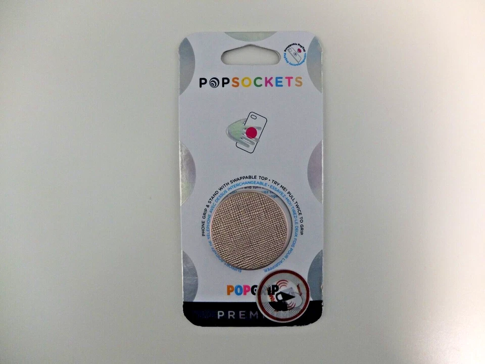 PopSockets Swappable Phone Grip Stand - SAFFIANO ROSE GOLD - PopGrip PopSocket - Image 1 of 4