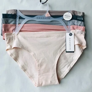Danskin Intimates Bikinis Panties 95% Organic Cotton 5 Pack Size : L MSRP :$48 - Picture 1 of 8