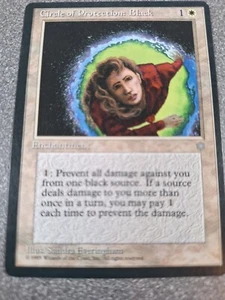 MTG 2 card LOT g80-Circle of Protection Black & Shadow-POOR see description - Picture 1 of 2