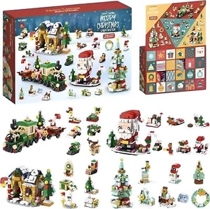 Advent Calendar 2024 Christmas Building Blocks 12-In-1 Building Brick Model Play - Picture 1 of 48