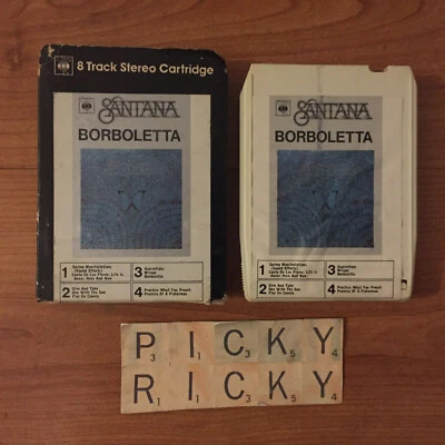 SANTANA BORBOLETTA 8 TRACK STEREO CASSETTE CARTRIDGE 1974 - Image 1 of 3