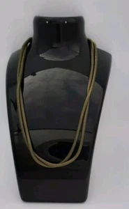 Two Strand Gold Effect, 20cm Vintage Choker Necklace with Screw Turn Lock  - Picture 1 of 2