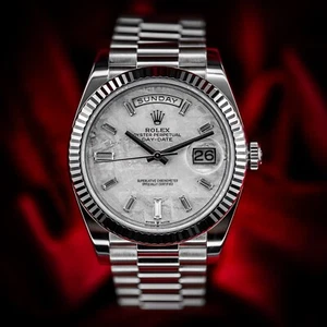 Rolex Day-Date 40 Platinum Meteorite Diamond Dial Box & Papers 228236 - Picture 1 of 18