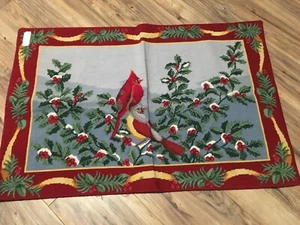NEU Nadelspitze Weihnachten Teppich Kardinal Vogel 36 x 24"/war 119 $ - Bild 1 von 2