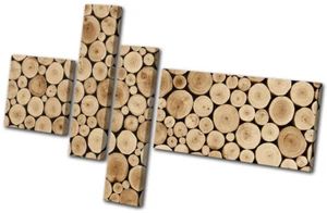 Teak Wood Log Bark Tree Nature Abstract MULTI CANVAS WALL ART Picture Print - Bild 1 von 1