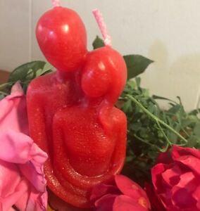Adam and Eve Lovers Candle: Red 5.5" TallCondition:New 