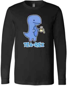 Tea Rex Tea Lover Funny Trex Cute Kawaii T-Shirt - Picture 1 of 3