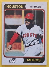 LEE MAY IVAN MURRELL 1974 Topps #628 Houston Astros San Diego Padres WRONG BACK