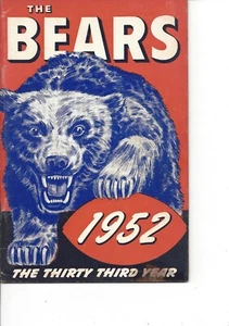 1952 Chicago Bears Football Medienführer, George Blanda, Bulldog Turner SEHR GUTER FLECK - Bild 1 von 4